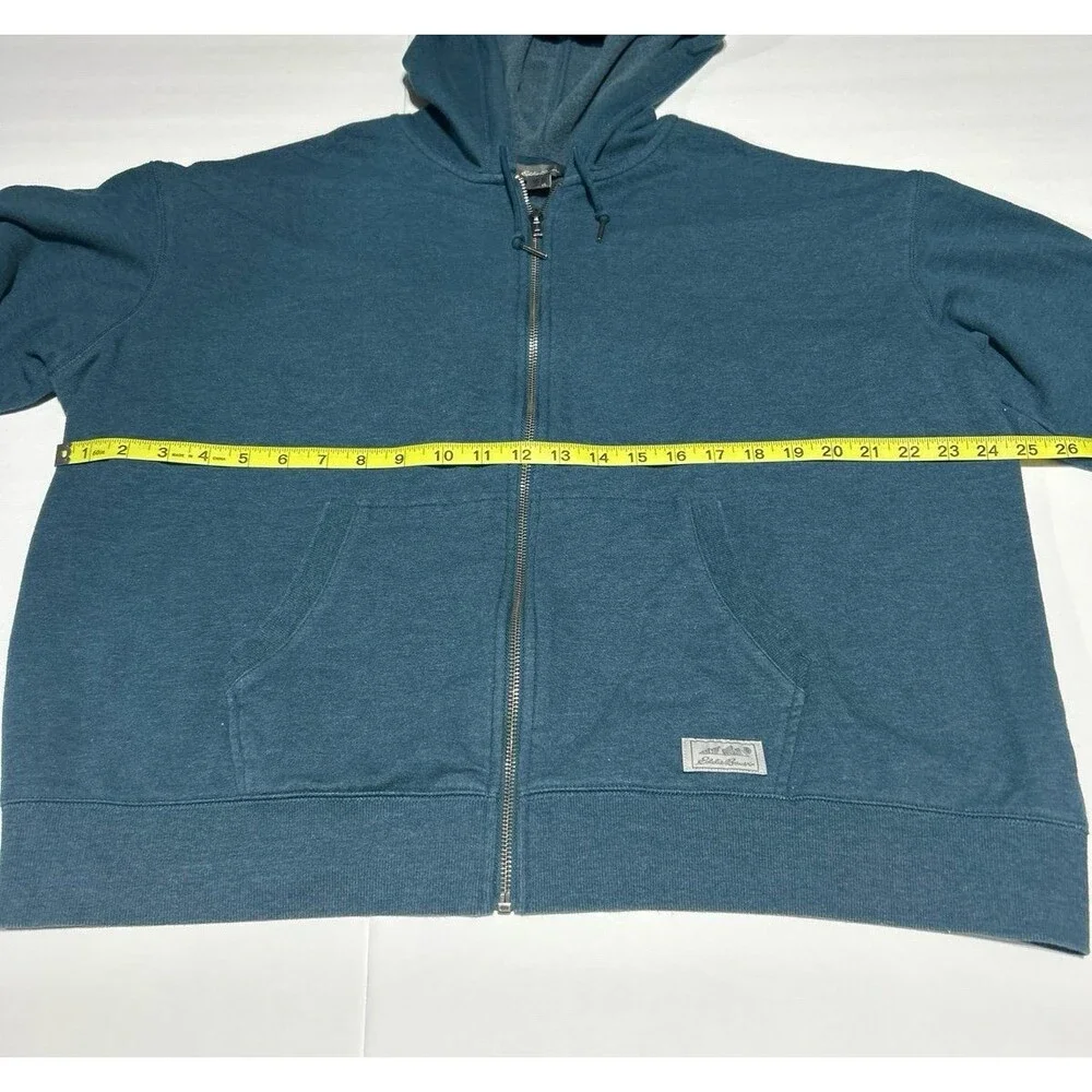 Eddie Bauer Men's XL Blue Heather Full-Zip Hoodie - Picture 5 of 7